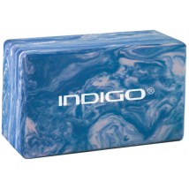 Блок для йоги INDIGO IN259 22,8*15,2*7,1 см Мраморный голубой